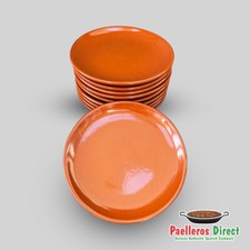 Set of 10 Authentic Spanish Terracotta Plates - 17cm Diameter