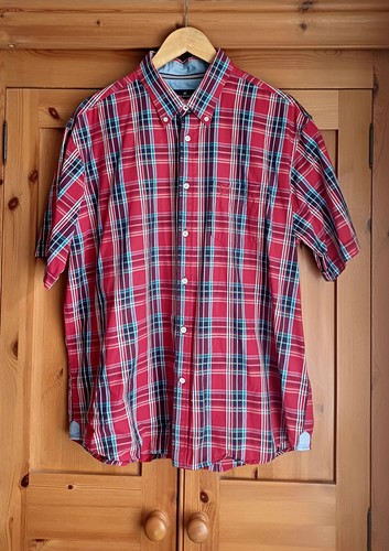 Blue harbour men red check - red,
