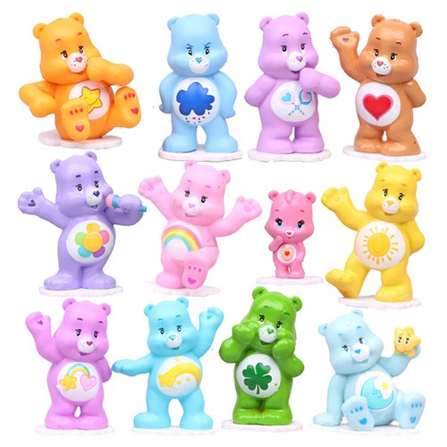 12pcs rainbow care bears - 12pcs,