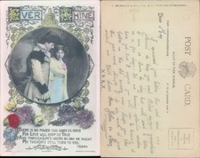 Victorian couple with flowers