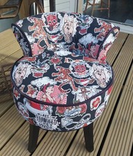 Unique Upcycled Vintage Tattoo Design Bedroon Vanity Chair Carol Vaughan...
