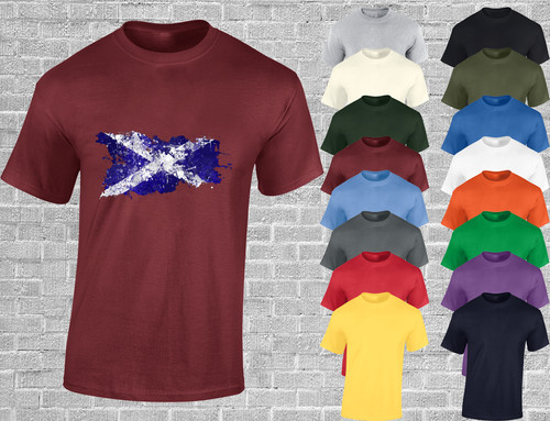 Scotland paint splash mens - mens, t