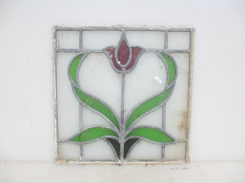 Antique stained glass window - glass,