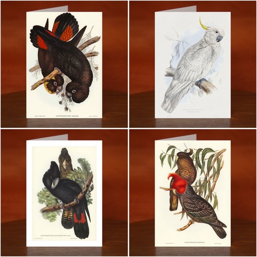 Cockatoo themed greeting - cockatoo,