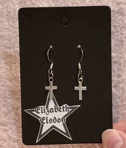 Church cross earrings - cross,