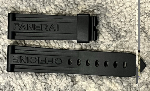 Panerai black rubber strap - black,