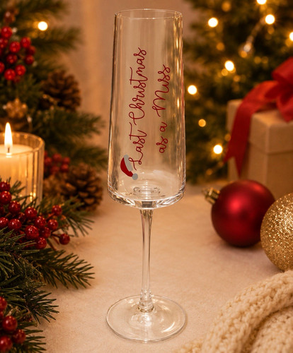 Personalised glass champagne - personalised,