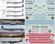 *RARE* MICROSCALE DECALS 1/144 Comet 4 (BOAC/Olympic/Mexicana de Aviacion/MEA)
