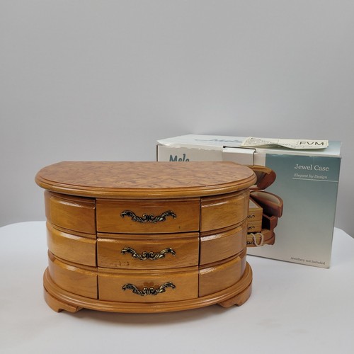 Mele jewellery box wooden - wooden, oval