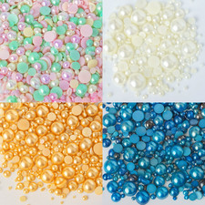 Mixed Flat Back Pearls Rhinestones Embellishments Face Gems Craft Card Making UK