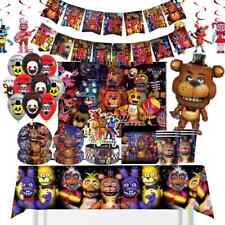 Five Nights at Freddy's FNAF Plate Banner Balloons Birthday Party Supplies Decor