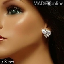 Bling Heart Stud Earrings