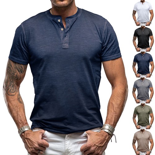 Mens henley shirt short - mens,