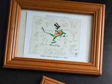 PROMO CARD WARNER BROS ANIMATION ART POSTCARD MODEL SHEET: MICHIGAN J. FROG MINT