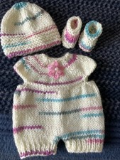 Hand knitted dolls clothes - dolls,