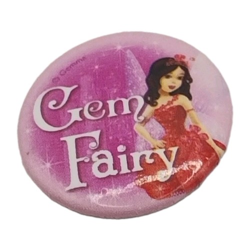 Gem fairy small button badge - fairy,