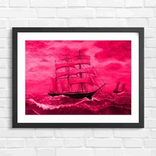 Vintage Sailing Ship Ocean Art