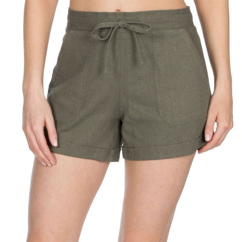 Womens ladies linen shorts - womens,