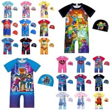 Kids Characters Swimming Costume One Piece Swimwear Surf Suit Beachwear Bikini