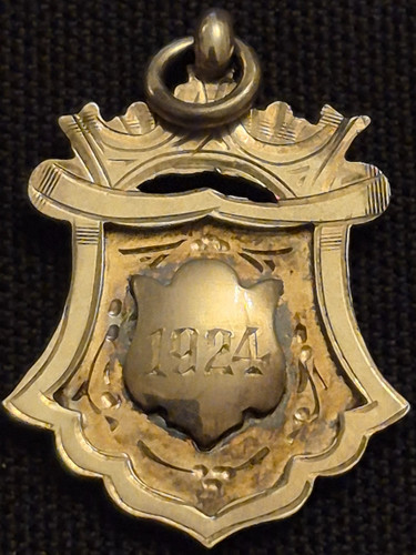 Antique solid silver - antique, shield