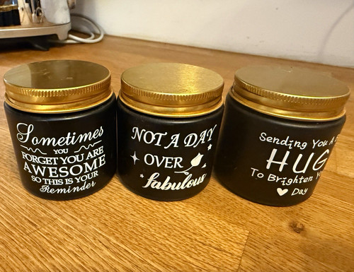 Set black glass jars - of, 6cm