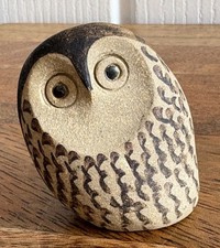 Vintage Hand Made Animal Friends Studio Pottery Cornwall Stoneware Owl Bird 2”