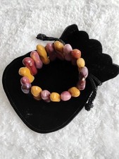 Beautiful Polished Multi Coloured Agate Expanding Bracelet - NEVER WORN