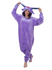 Christmas Purple Smurf Onesiee Fancy Dress Costume Hoody Pyjamas Sleep wear Gift