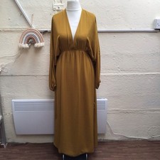 ASOS Uk 10 Mustard Midaxi Low