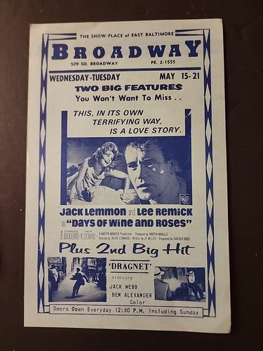 1962 jack lemmon days wine - jack,