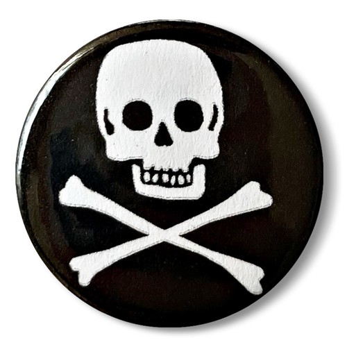 Sid skull crossbones pin badge - skull,