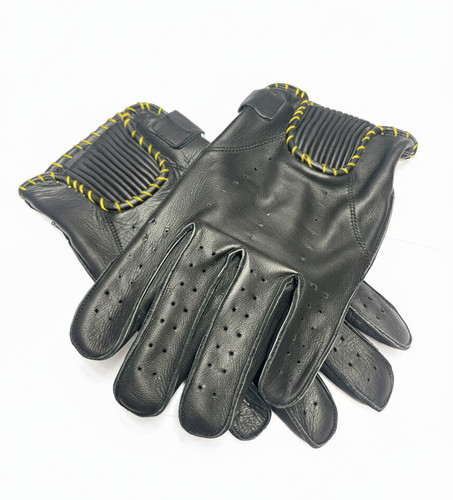 Black retro motorbike leather - retro,