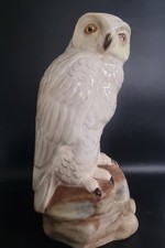 Vintage German Ceramic Snowy Owl.