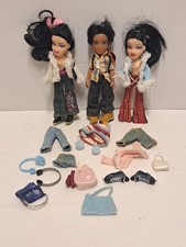 Mini Bratz Dolls bundle x3 Dolls Lil' Mini Bratz 2002 and accessories VGC