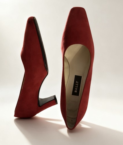 Vintage bally red suede - vintage, block