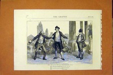 Original Old Antique Print