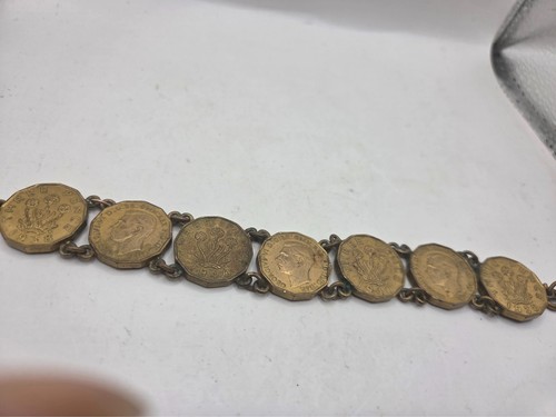 Antique three pence bracelet - three,