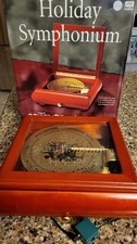 Vtg 2001 Mr. Christmas Holiday Symphonium Music Box + 16pc Song Discsj