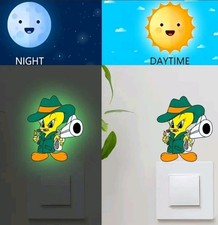 TWEETY BIRD Glow In The Dark Waterproof Sticker Vinyl Car Window Bedroom Wall 