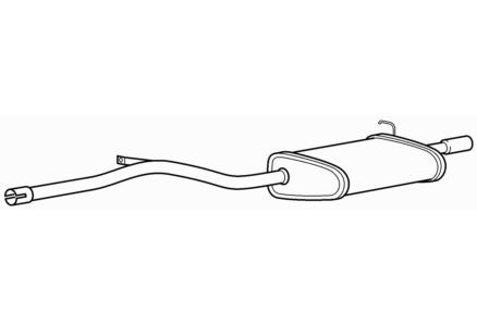 Quality rear exhaust silencer - rear,