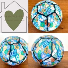 Vintage Millefiori Candle 16’’ Dia Multi Coloured Never Used Candle Round