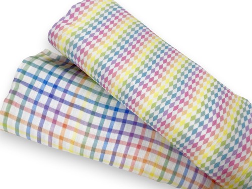 Rainbow double gauze fabric - double,