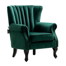 Emerald Green Velvet Armchair