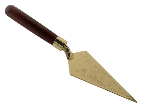 Freemasons golden trowel with - trowel,