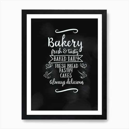 Vintage bakery sign - bakery, print