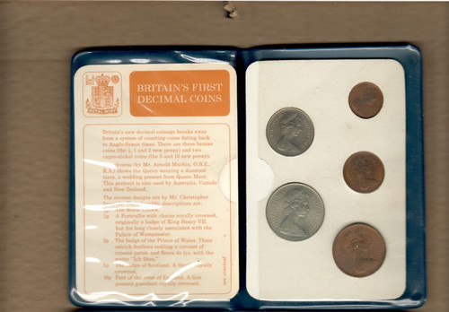 Britains first decimal coins - britains,