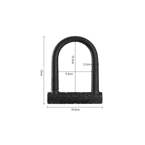 Silicone coated lock 9x8 - silicone-coated, u