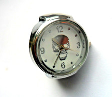 Unusual Unisex Skull on White Faced Silver Finger Ring Stretch Quartz Watch
