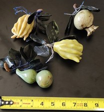 Vintage MCM Carved Stone Fruit