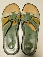 Women's PAVERS COMFORT Ultra Massage Green Leather Sandals UK Size 7 EU 40